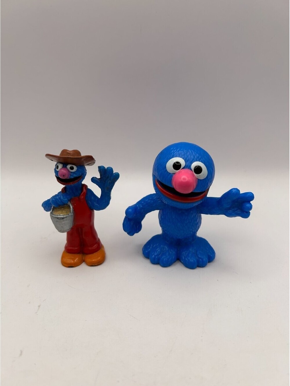 Grover Sesame Street Figures Lot Farmer & 2013 Hasbro Mini